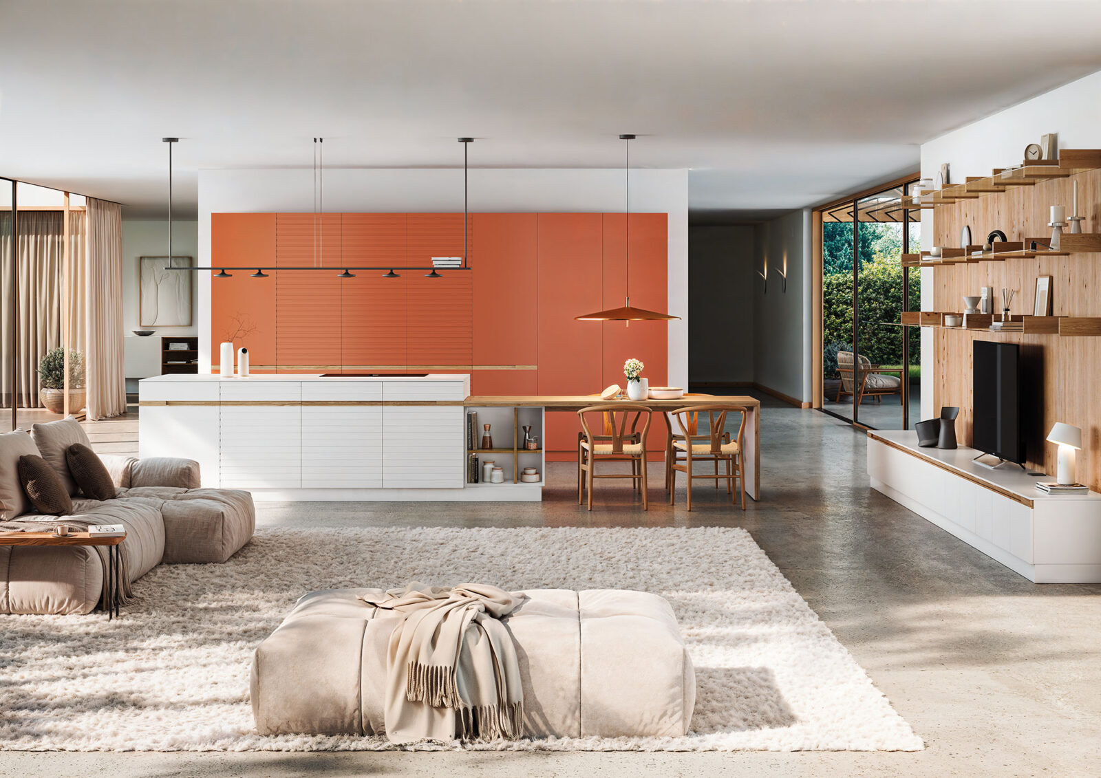 Synergy: Natural Wood Kitchen with Integrated Handle