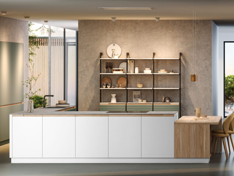 Tandem: kitchen, dining area and living area without boundaries