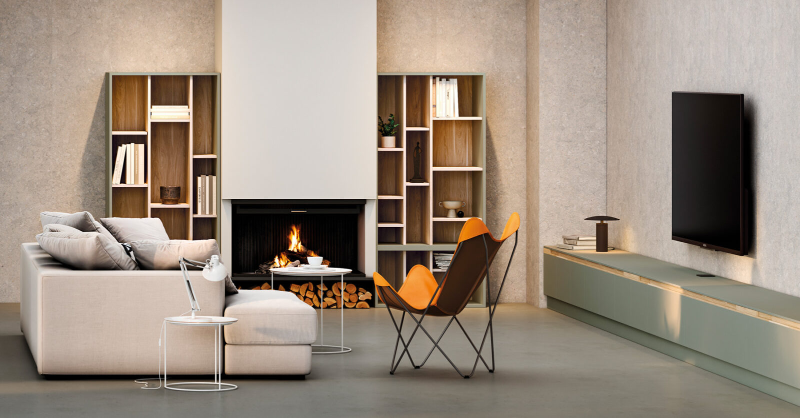 Tandem: kitchen, dining area and living area without boundaries
