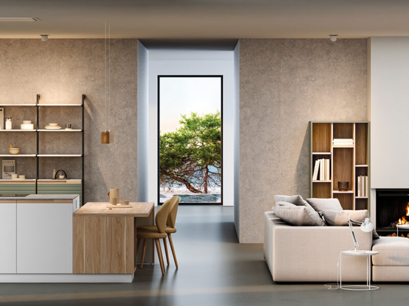 Kitchen and living area, one shared space