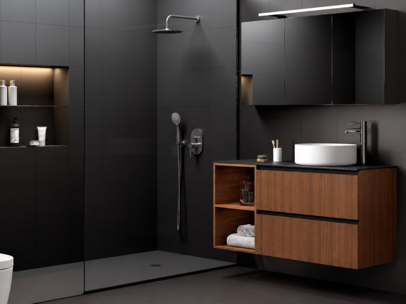 Living bathroom: clean lines for everyday personal care