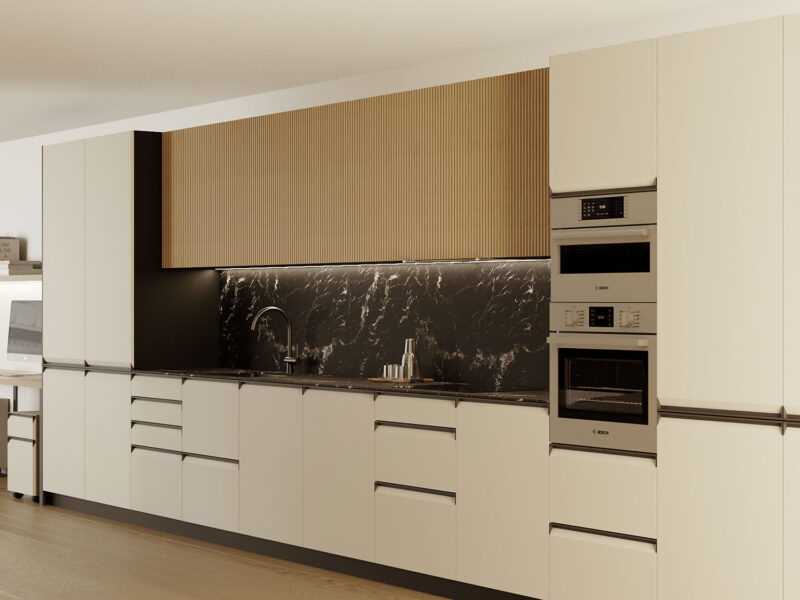 Bliss: the kitchen that integrates a home workspace