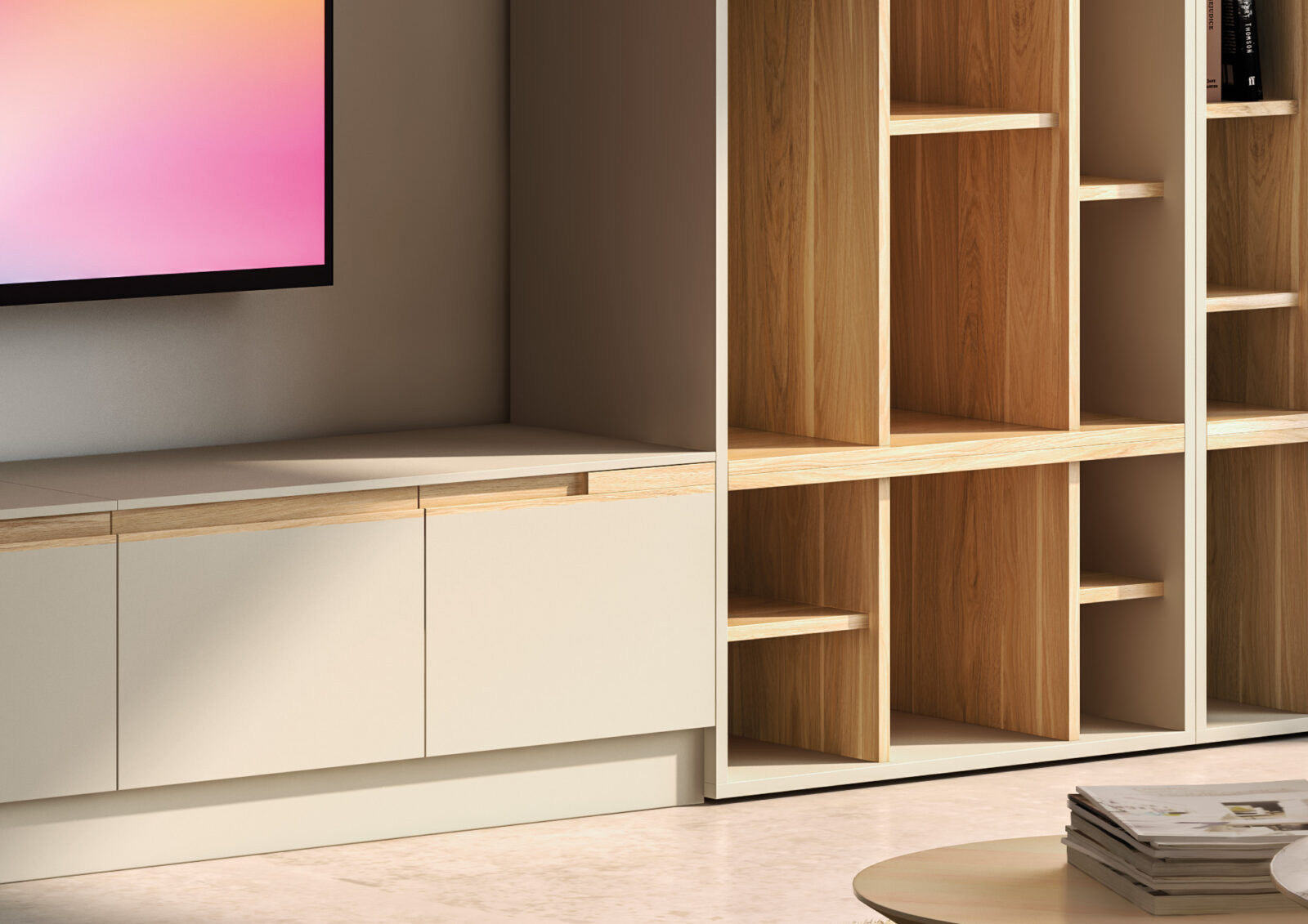 A lightweight, functional TV unit