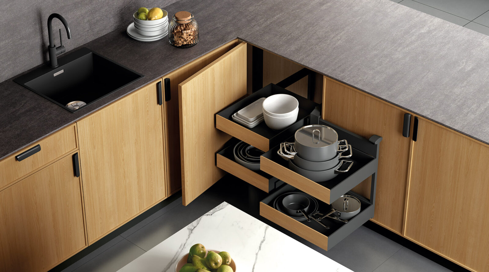 Des rangements intégrés au design