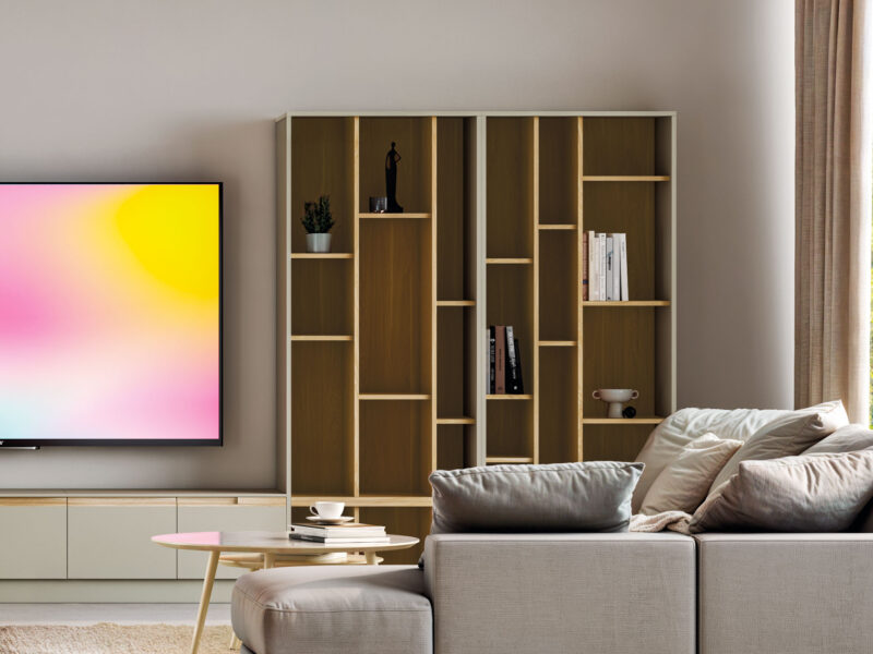 A modular shelving system