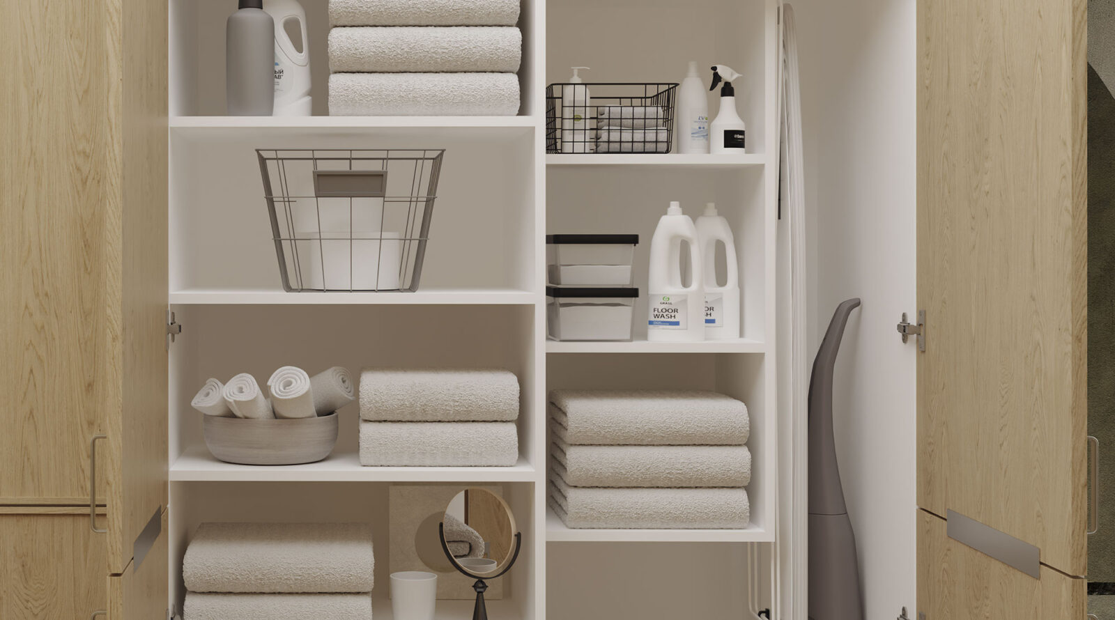 Tout est organisé derrière les portes