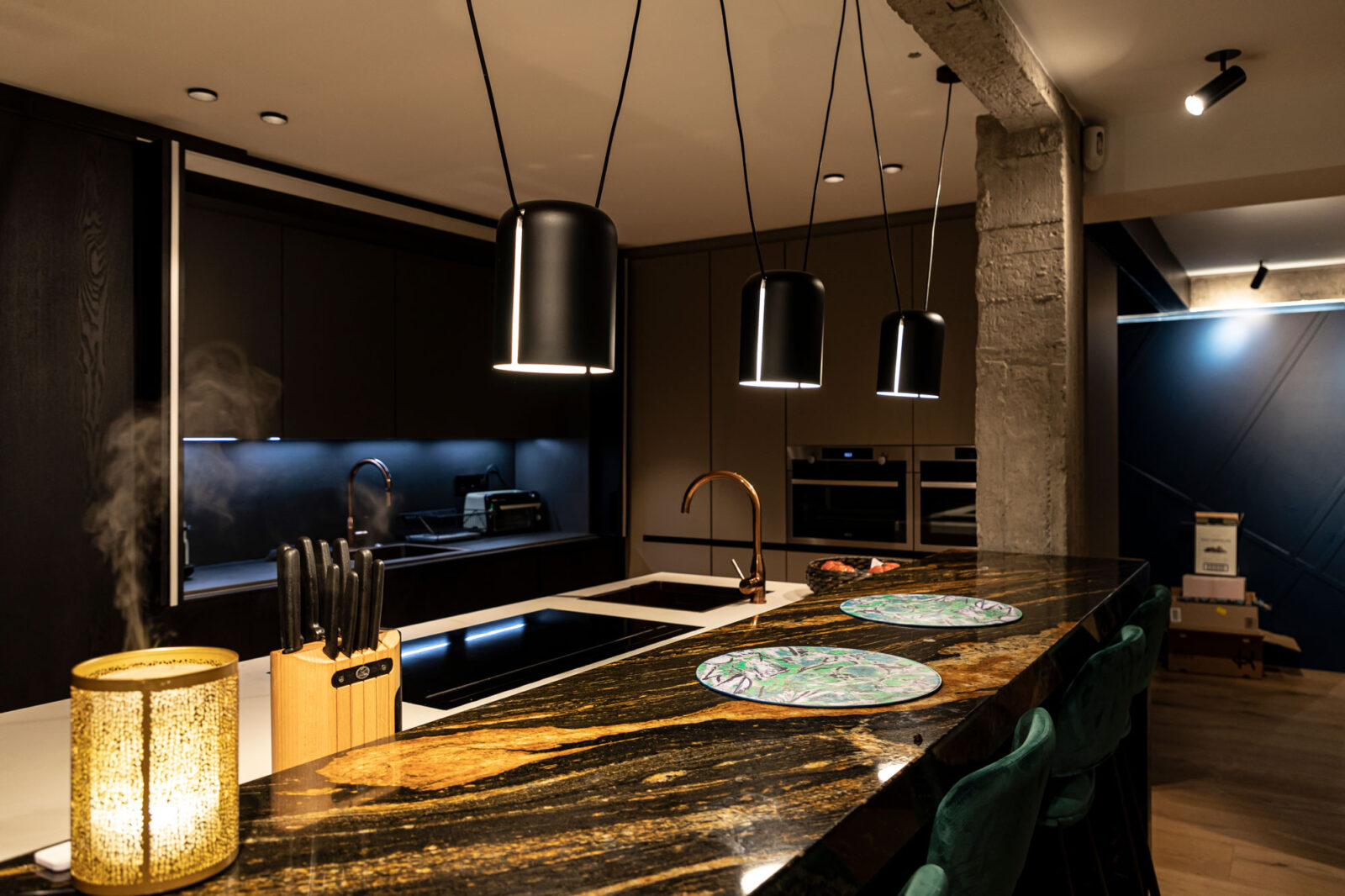 A Dark Wood Kitchen: Where Design Conceals