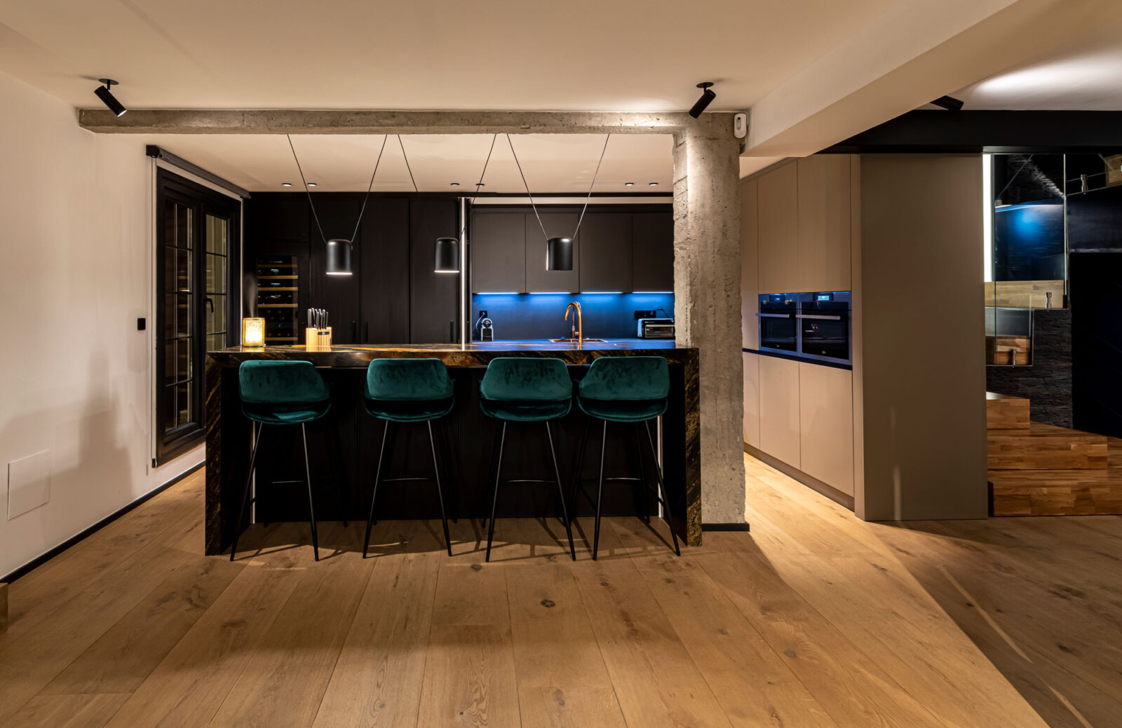 A Dark Wood Kitchen: Where Design Conceals