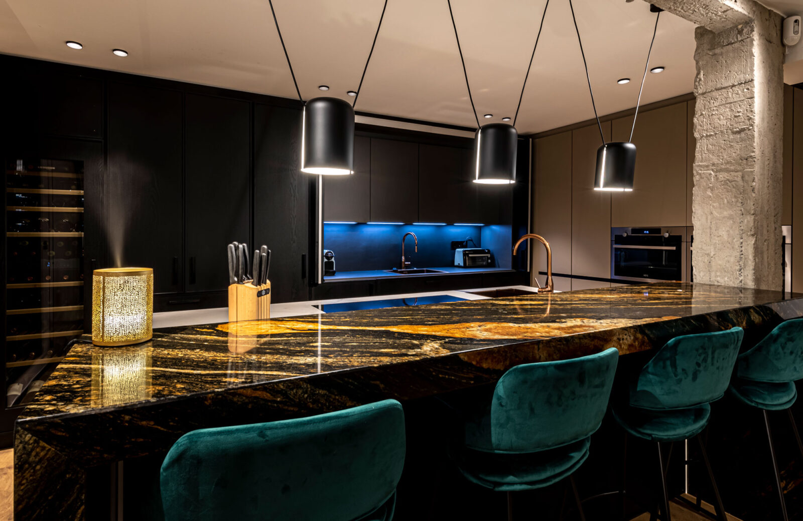 A Dark Wood Kitchen: Where Design Conceals