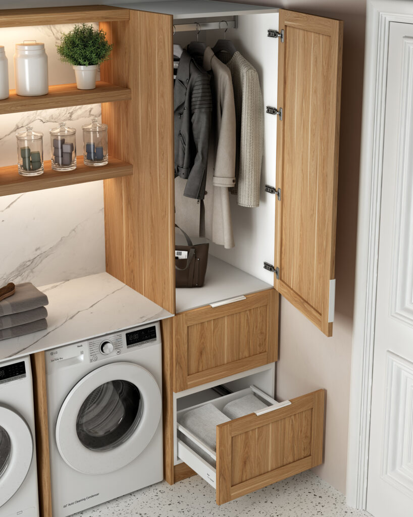 Smart utility room: laundry and ironing room