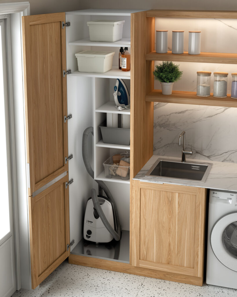 Smart utility room: laundry and ironing room